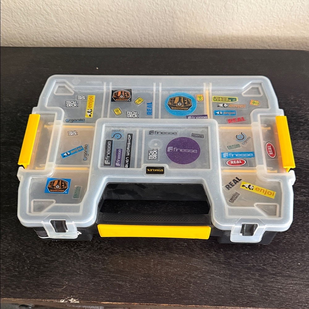 Tech Deck Storage Box with a few supplies - As is sale